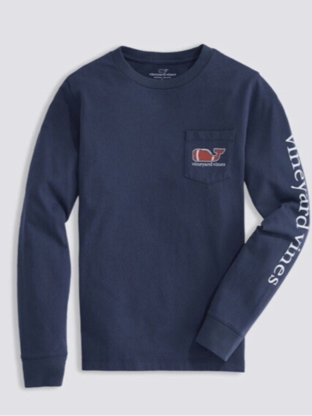 NWT Vineyard Vines Boys' Long-Sleeve Pocket Tee - Blue